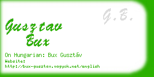 gusztav bux business card