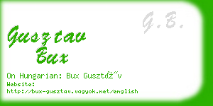 gusztav bux business card